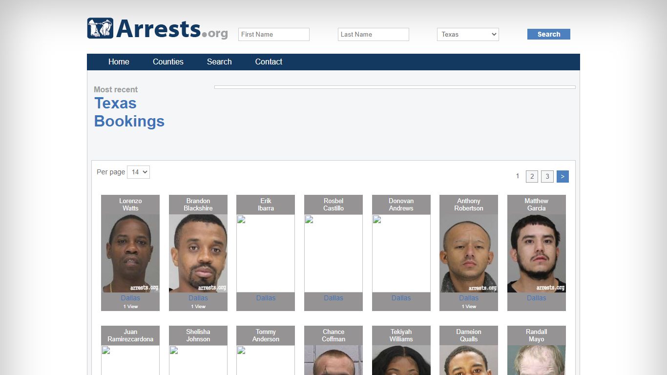 Texas Arrests and Inmate Search